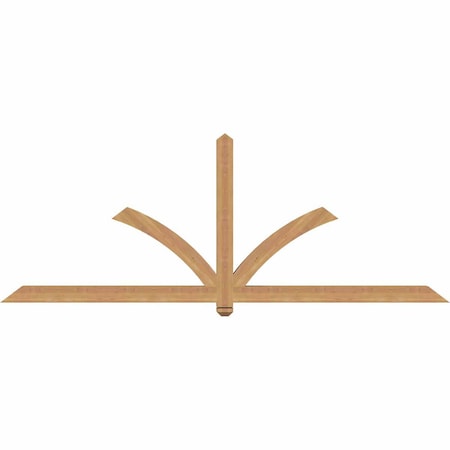 Ekena Millwork Redmond Smooth Timber Gable Bracket, Western Red Cedar, 96"W x 36"H x 3 1/2"D x 3 1/2"F, 9/12 Pitch GBW096X36X0404RED00SWR